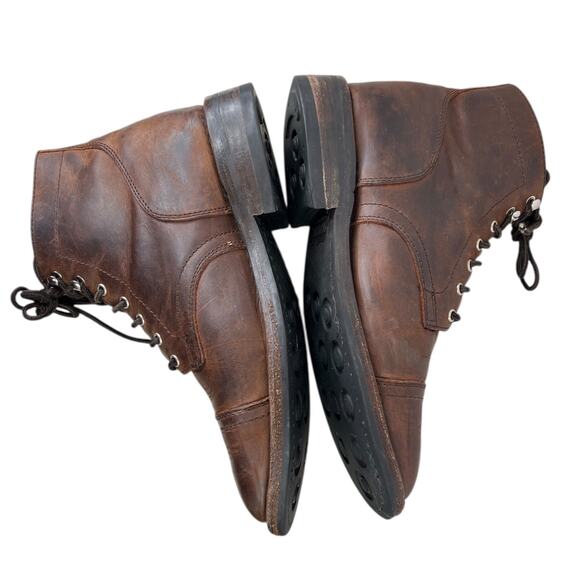 THURSDAY Boot Co. Men's Captain Brown Leather Lace-Up Boots Size 8.5199 - Picture 5 of 12